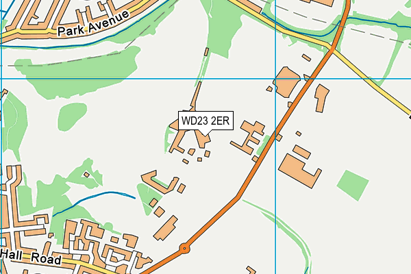 WD23 2ER map - OS VectorMap District (Ordnance Survey)