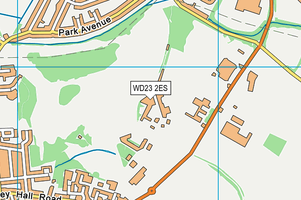 WD23 2ES map - OS VectorMap District (Ordnance Survey)