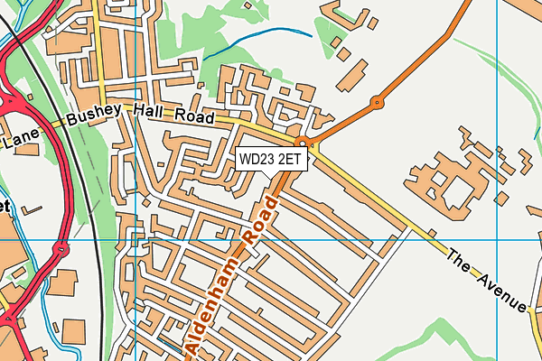 WD23 2ET map - OS VectorMap District (Ordnance Survey)