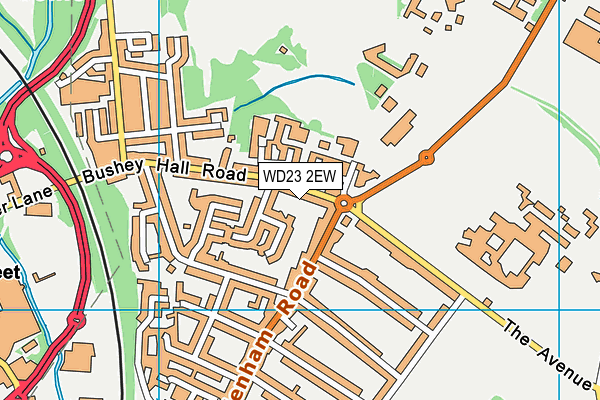 WD23 2EW map - OS VectorMap District (Ordnance Survey)