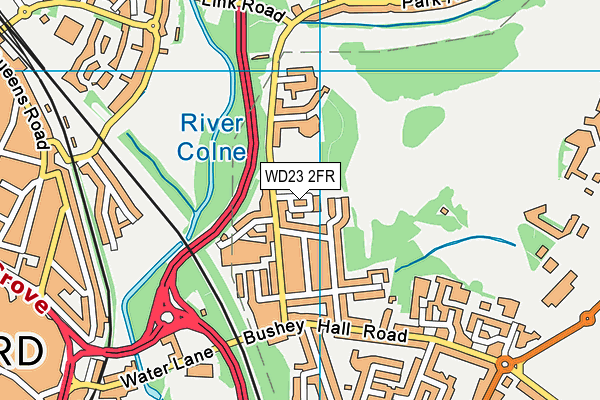 WD23 2FR map - OS VectorMap District (Ordnance Survey)
