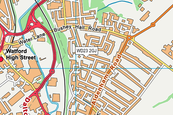 WD23 2GJ map - OS VectorMap District (Ordnance Survey)