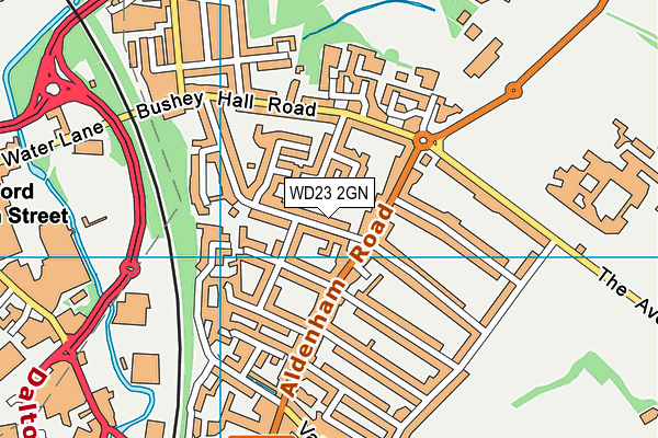 WD23 2GN map - OS VectorMap District (Ordnance Survey)