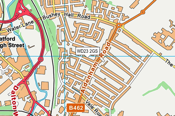 WD23 2GS map - OS VectorMap District (Ordnance Survey)