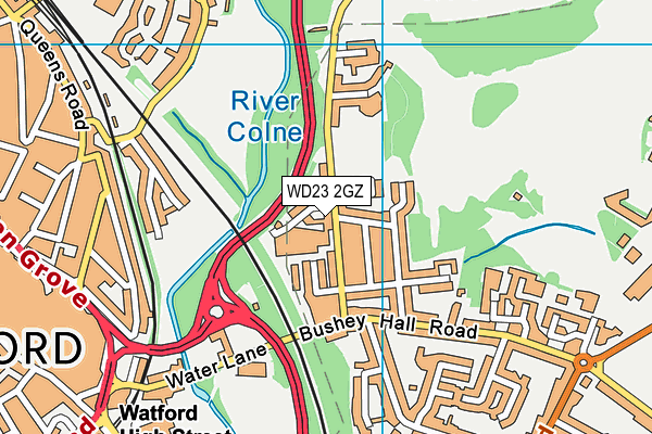 WD23 2GZ map - OS VectorMap District (Ordnance Survey)