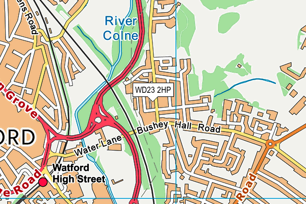 WD23 2HP map - OS VectorMap District (Ordnance Survey)