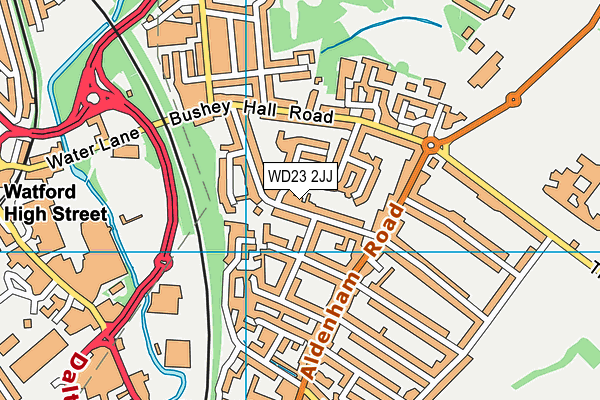 WD23 2JJ map - OS VectorMap District (Ordnance Survey)