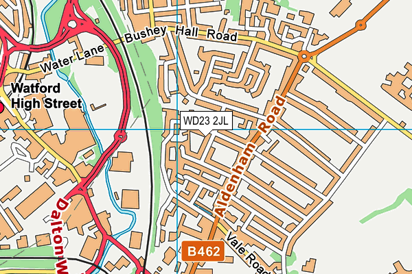 WD23 2JL map - OS VectorMap District (Ordnance Survey)