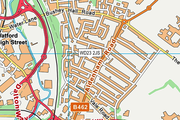WD23 2JS map - OS VectorMap District (Ordnance Survey)