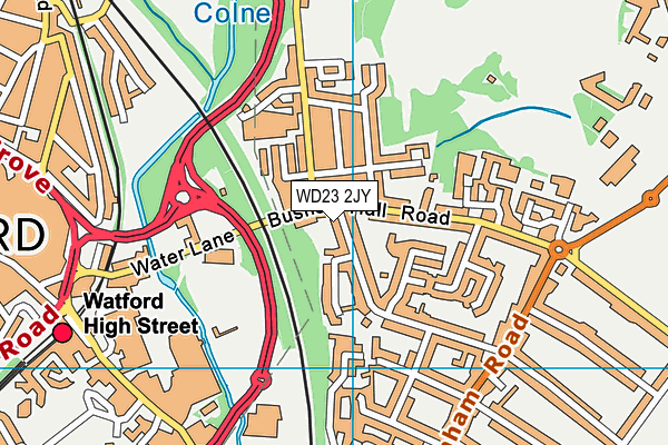 WD23 2JY map - OS VectorMap District (Ordnance Survey)