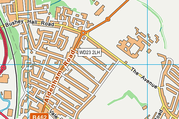 WD23 2LH map - OS VectorMap District (Ordnance Survey)