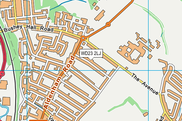 WD23 2LJ map - OS VectorMap District (Ordnance Survey)
