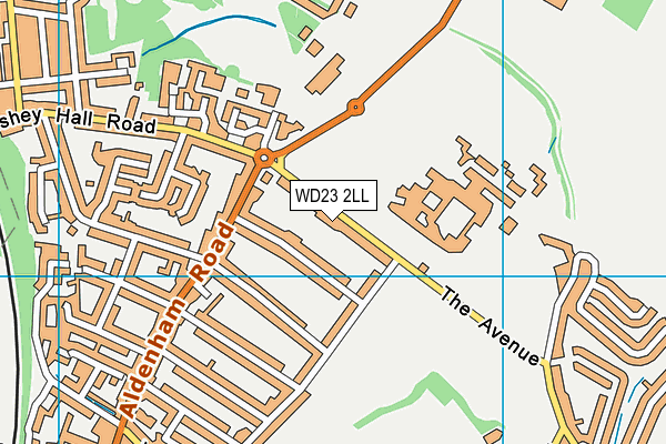 WD23 2LL map - OS VectorMap District (Ordnance Survey)