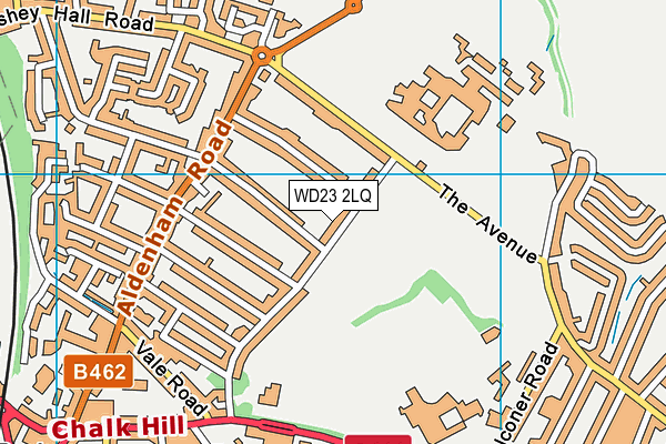 WD23 2LQ map - OS VectorMap District (Ordnance Survey)