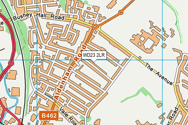 WD23 2LR map - OS VectorMap District (Ordnance Survey)