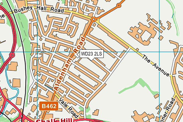 WD23 2LS map - OS VectorMap District (Ordnance Survey)