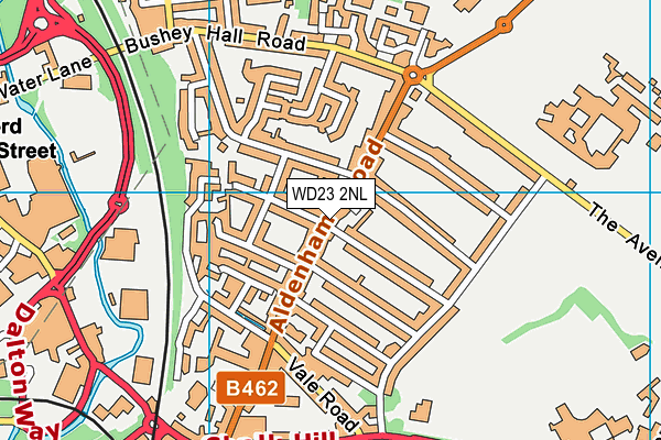 WD23 2NL map - OS VectorMap District (Ordnance Survey)