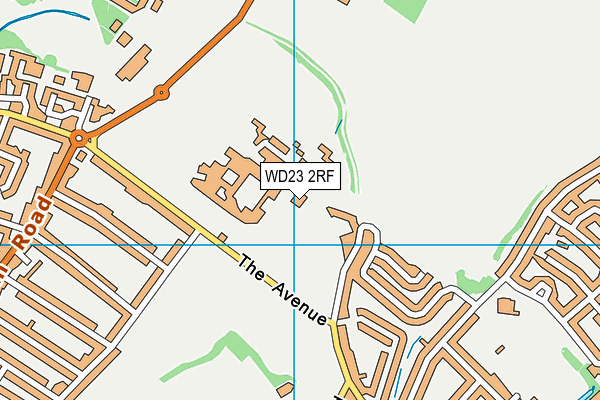 WD23 2RF map - OS VectorMap District (Ordnance Survey)
