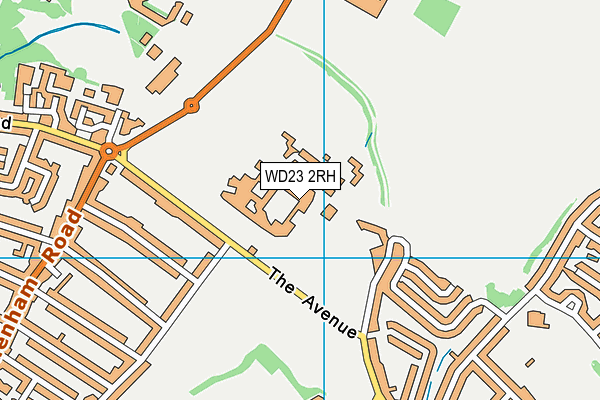 WD23 2RH map - OS VectorMap District (Ordnance Survey)