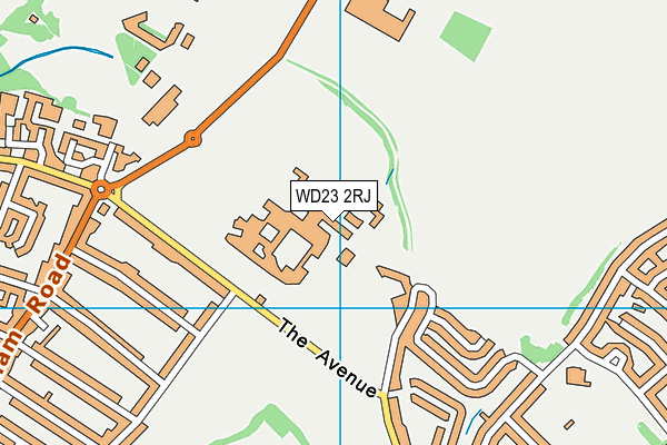 WD23 2RJ map - OS VectorMap District (Ordnance Survey)