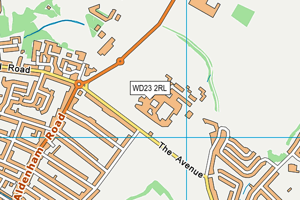 WD23 2RL map - OS VectorMap District (Ordnance Survey)