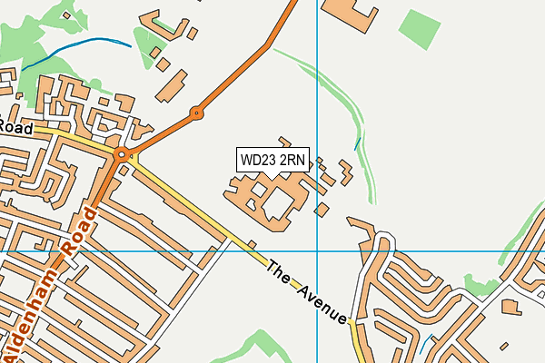 WD23 2RN map - OS VectorMap District (Ordnance Survey)