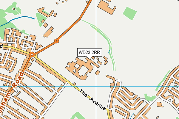 WD23 2RR map - OS VectorMap District (Ordnance Survey)