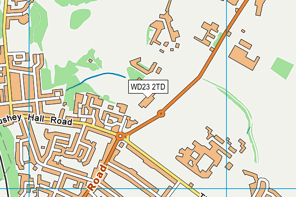 Bushey Grove Leisure Centre map (WD23 2TD) - OS VectorMap District (Ordnance Survey)