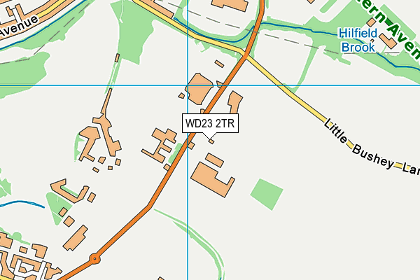 WD23 2TR map - OS VectorMap District (Ordnance Survey)