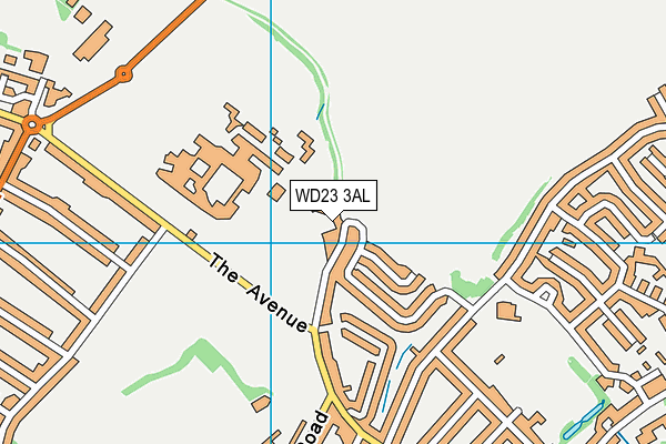 WD23 3AL map - OS VectorMap District (Ordnance Survey)