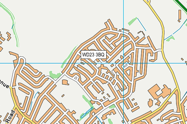 WD23 3BQ map - OS VectorMap District (Ordnance Survey)