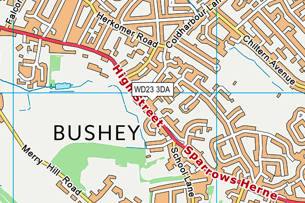 St Hilda's School map (WD23 3DA) - OS VectorMap District (Ordnance Survey)