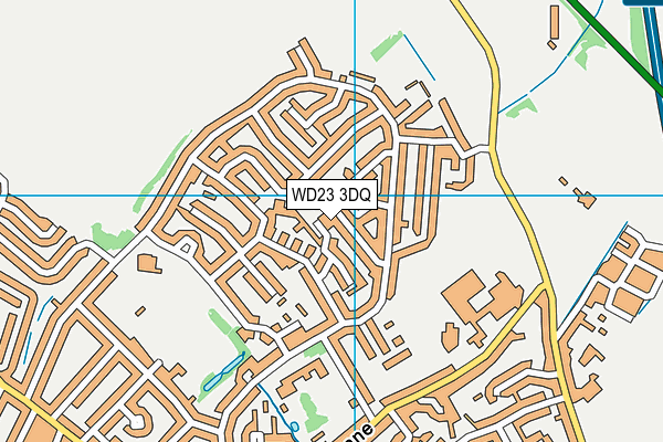 WD23 3DQ map - OS VectorMap District (Ordnance Survey)