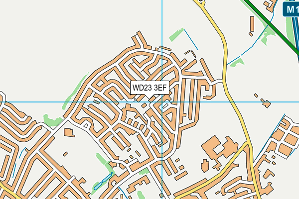 WD23 3EF map - OS VectorMap District (Ordnance Survey)