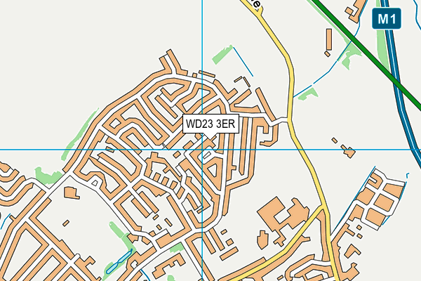WD23 3ER map - OS VectorMap District (Ordnance Survey)