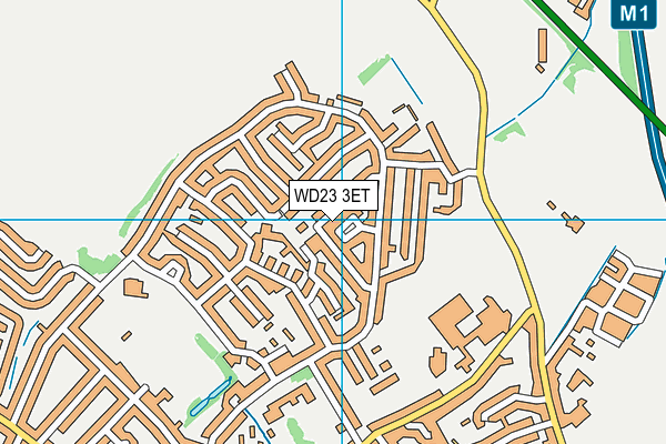 WD23 3ET map - OS VectorMap District (Ordnance Survey)