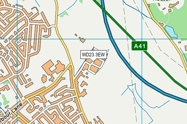 WD23 3EW map - OS VectorMap District (Ordnance Survey)