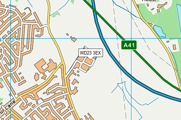 WD23 3EX map - OS VectorMap District (Ordnance Survey)