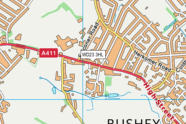 Map of ST JAMES RESTAURANT (BUSHEY) LIMITED at district scale