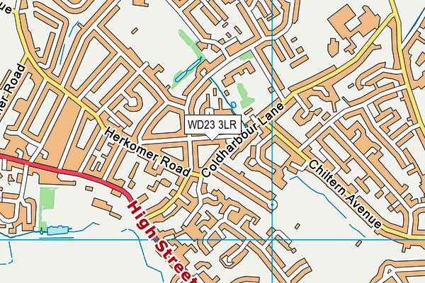 WD23 3LR map - OS VectorMap District (Ordnance Survey)