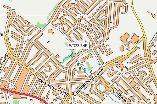 WD23 3NR map - OS VectorMap District (Ordnance Survey)