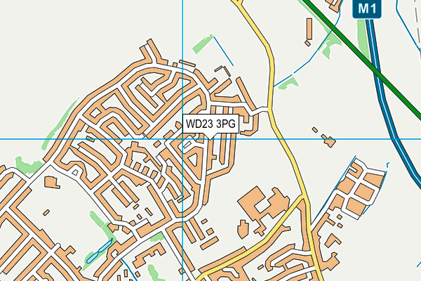 WD23 3PG map - OS VectorMap District (Ordnance Survey)