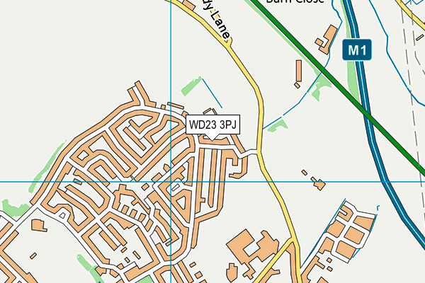 WD23 3PJ map - OS VectorMap District (Ordnance Survey)