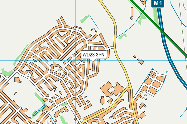 WD23 3PN map - OS VectorMap District (Ordnance Survey)