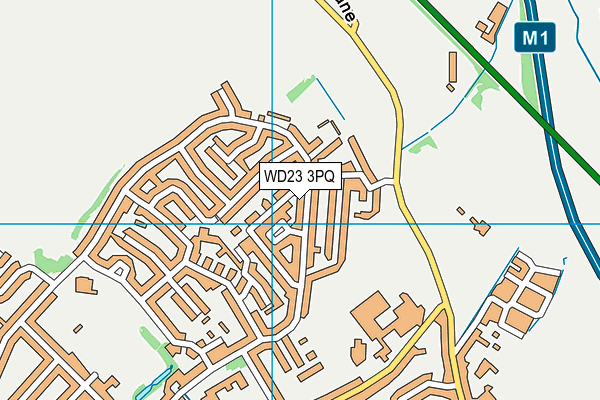 WD23 3PQ map - OS VectorMap District (Ordnance Survey)