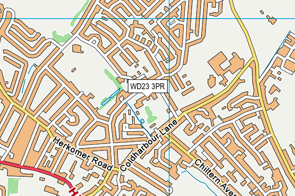 Little Reddings Primary School map (WD23 3PR) - OS VectorMap District (Ordnance Survey)