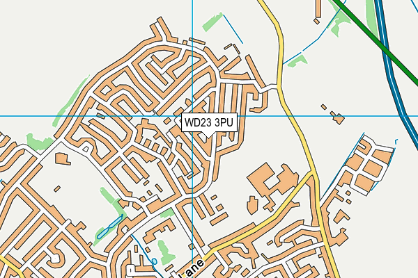 WD23 3PU map - OS VectorMap District (Ordnance Survey)