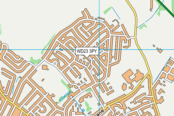 WD23 3PY map - OS VectorMap District (Ordnance Survey)