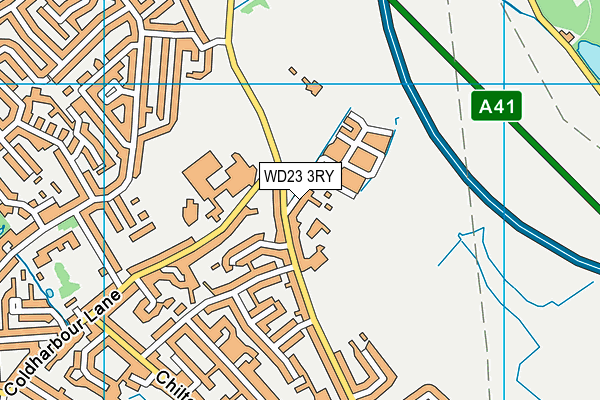 WD23 3RY map - OS VectorMap District (Ordnance Survey)