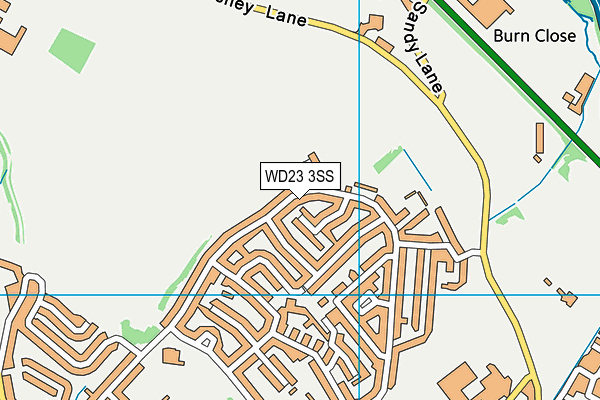 WD23 3SS map - OS VectorMap District (Ordnance Survey)